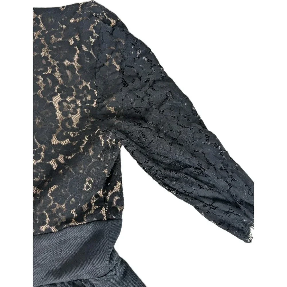 Eliza J women's Dress Size 12 Cris Cross Lace Top Fit & Flare Formal cocktail - Picture 5 of 16